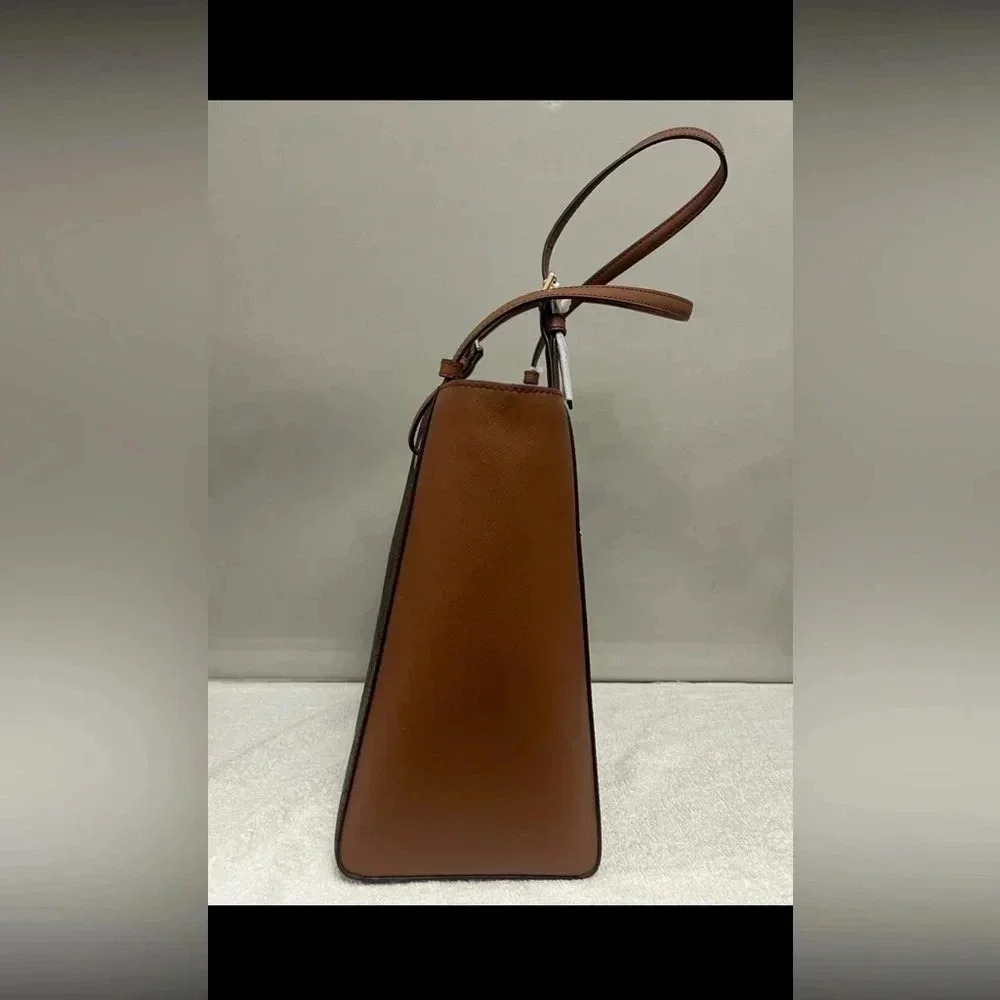 Michael Kors Jet Set Travel Walsh Large Tote Brown Logo + Zip Wallet NWT - Picture 5 of 6